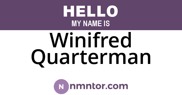 Winifred Quarterman