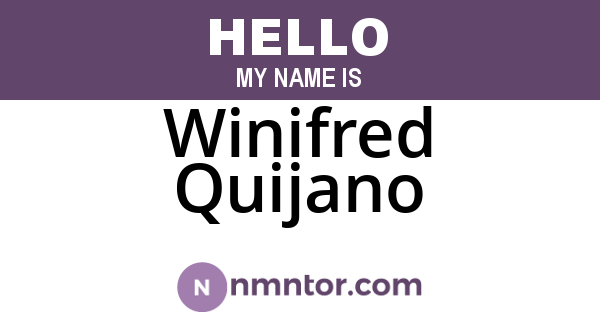 Winifred Quijano