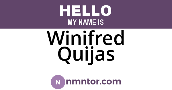 Winifred Quijas