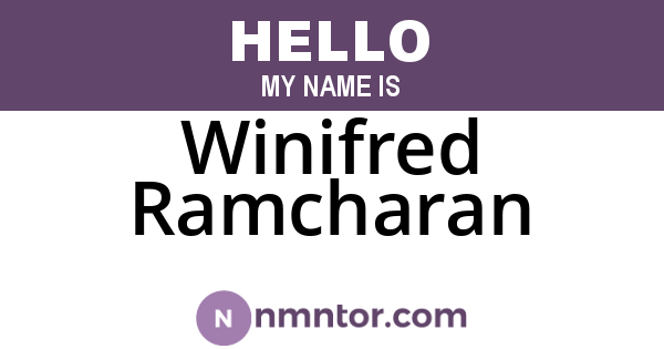 Winifred Ramcharan