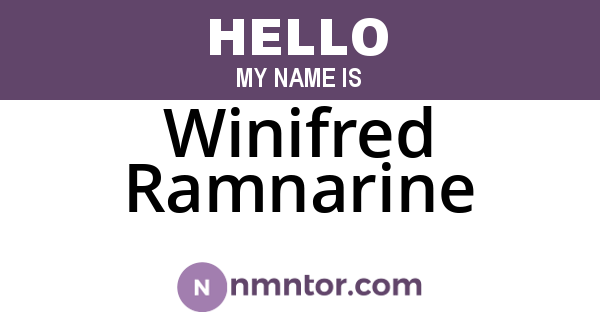 Winifred Ramnarine