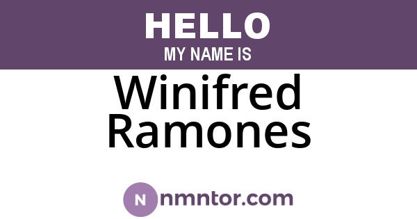 Winifred Ramones