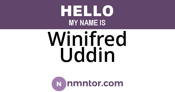 Winifred Uddin