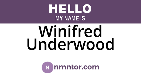 Winifred Underwood
