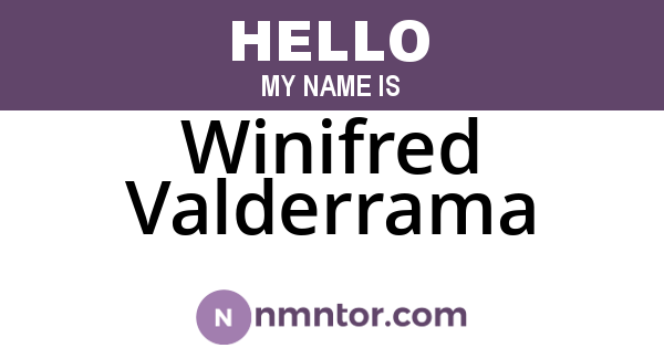 Winifred Valderrama