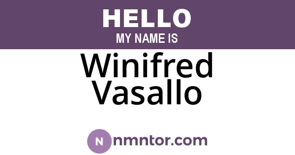 Winifred Vasallo