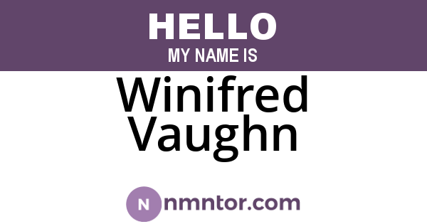Winifred Vaughn