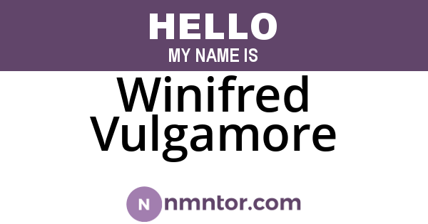 Winifred Vulgamore