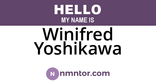 Winifred Yoshikawa