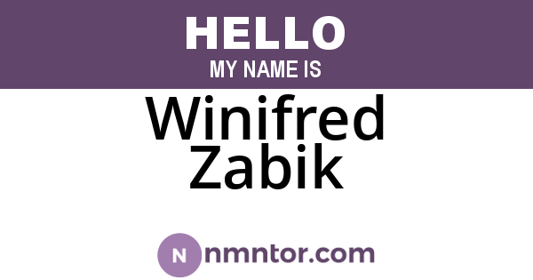 Winifred Zabik