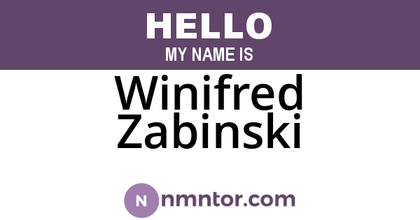 Winifred Zabinski