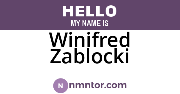 Winifred Zablocki