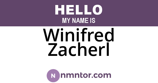 Winifred Zacherl
