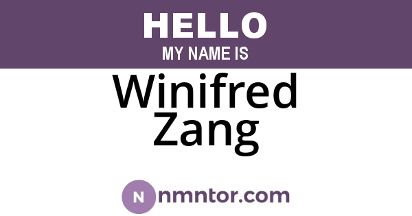 Winifred Zang