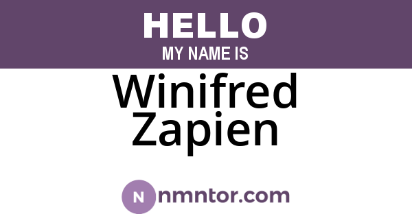 Winifred Zapien