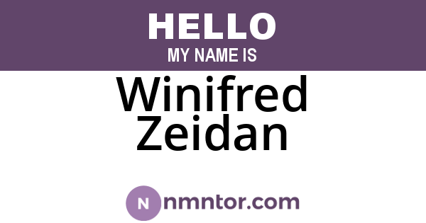 Winifred Zeidan