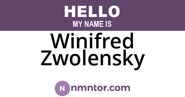 Winifred Zwolensky