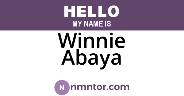 Winnie Abaya