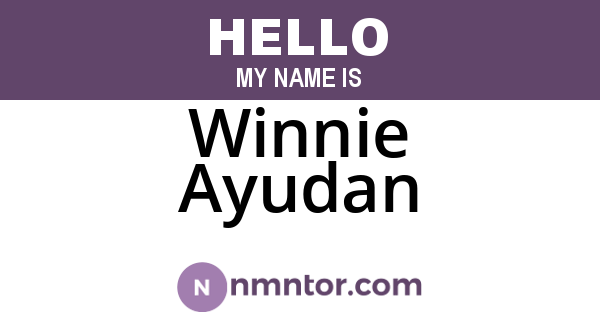 Winnie Ayudan