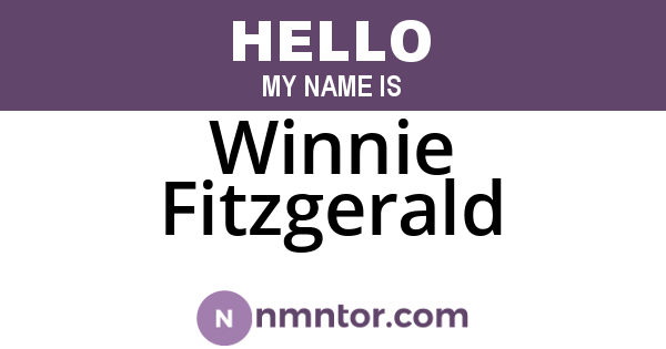 Winnie Fitzgerald