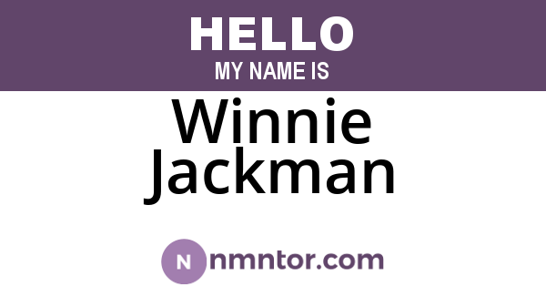 Winnie Jackman