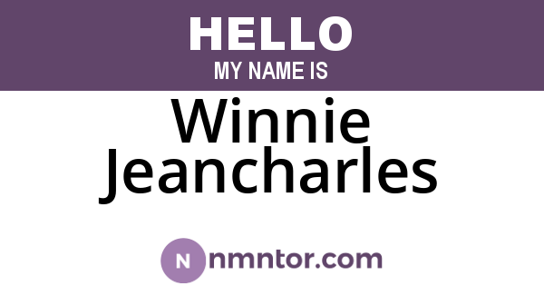 Winnie Jeancharles