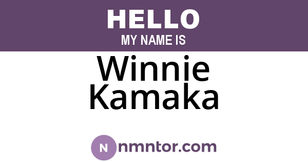 Winnie Kamaka