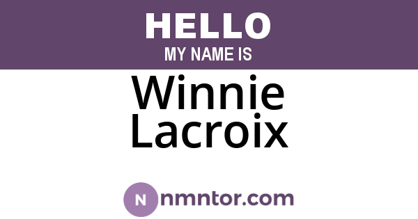 Winnie Lacroix