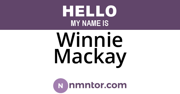 Winnie Mackay