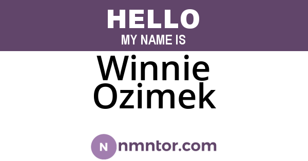 Winnie Ozimek