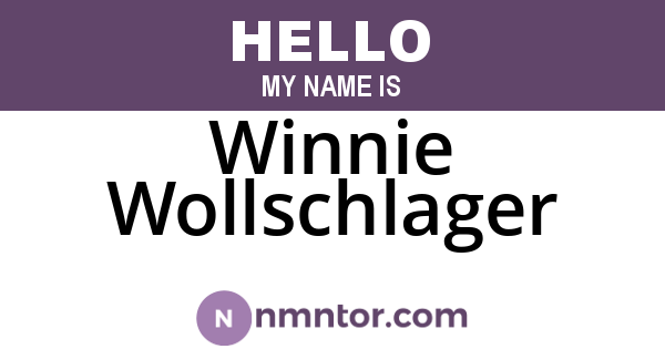 Winnie Wollschlager