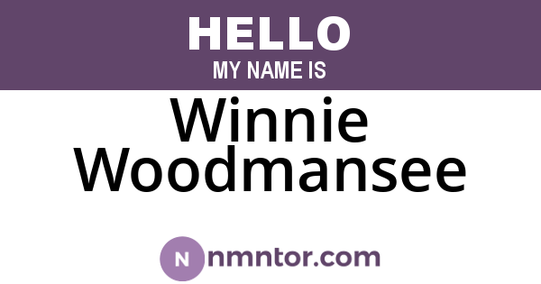 Winnie Woodmansee