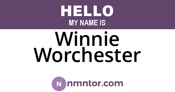 Winnie Worchester