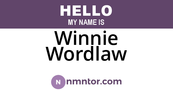 Winnie Wordlaw