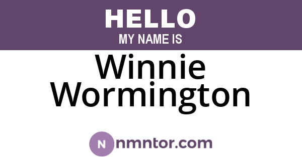 Winnie Wormington