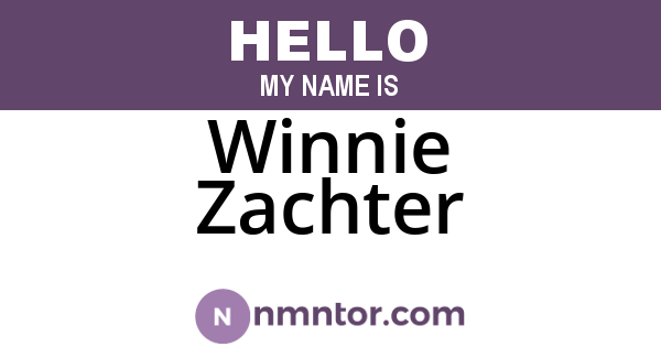 Winnie Zachter