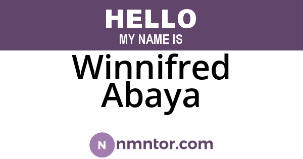 Winnifred Abaya