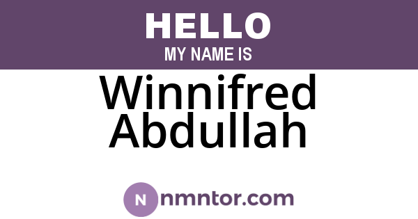 Winnifred Abdullah