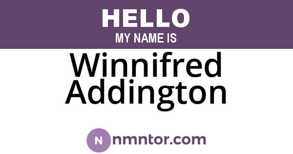 Winnifred Addington