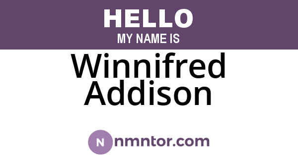 Winnifred Addison