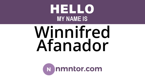 Winnifred Afanador