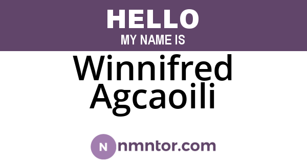 Winnifred Agcaoili