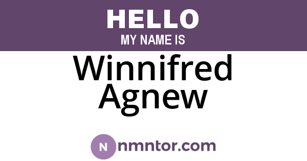 Winnifred Agnew