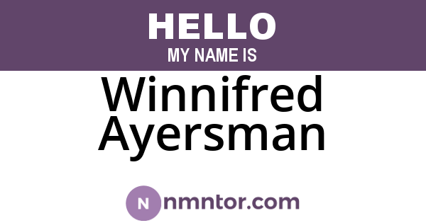 Winnifred Ayersman