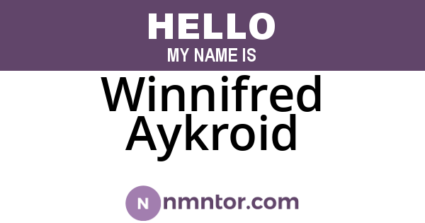 Winnifred Aykroid