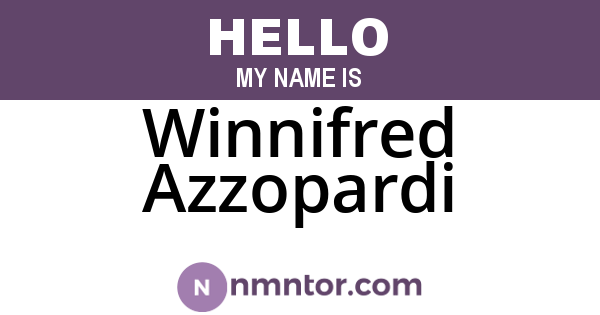 Winnifred Azzopardi