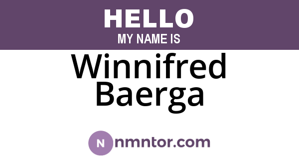 Winnifred Baerga