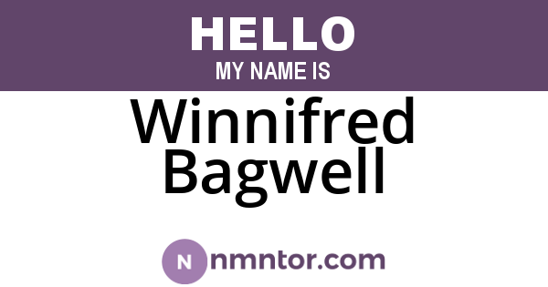 Winnifred Bagwell