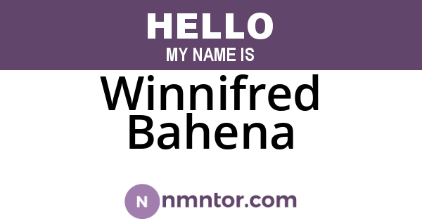 Winnifred Bahena