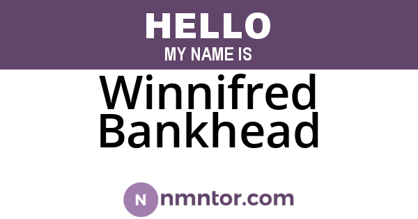 Winnifred Bankhead